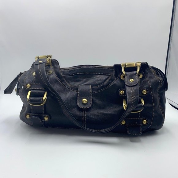 Rafe New York Leather Handbag Brown Lined - Picture 1 of 9